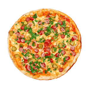 Pizza con salchicha
